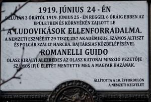 Guido Romanelli emléktábla